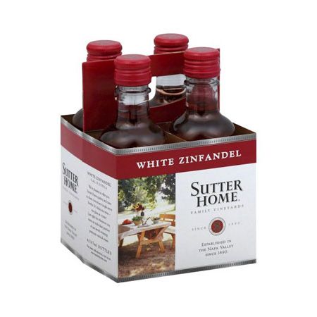 SUTTER HOME WHITE ZINFANDEL 4PK 187ML