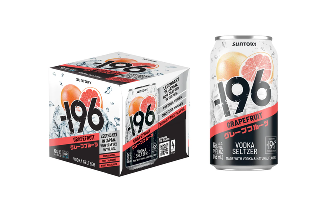 196 GRAPEFRUIT VODKA SELTZER 4PK 355ML CAN