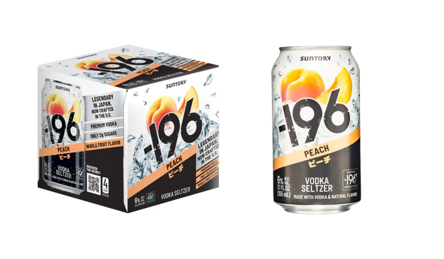 196 SUNTORY PEACH VODKA SELTZER 4PK 355ML CAN