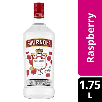 SMiRNOFF RASBERRY  VODKA PL 1.75ml 60 PROOF