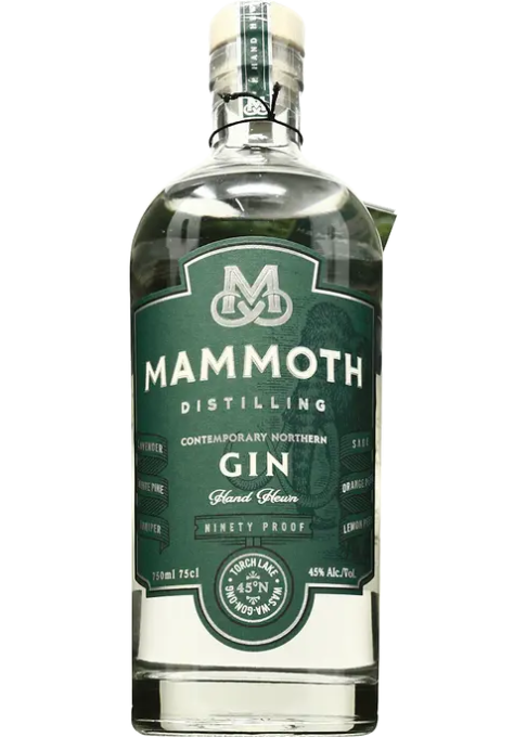 MAMMOTH OLD DAM GIN 90 Proof 750 ml