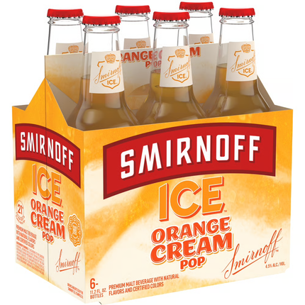 SMIRNOFF ICE ORANGE CREAM POP 6PK 11.2OZ BOTTLE