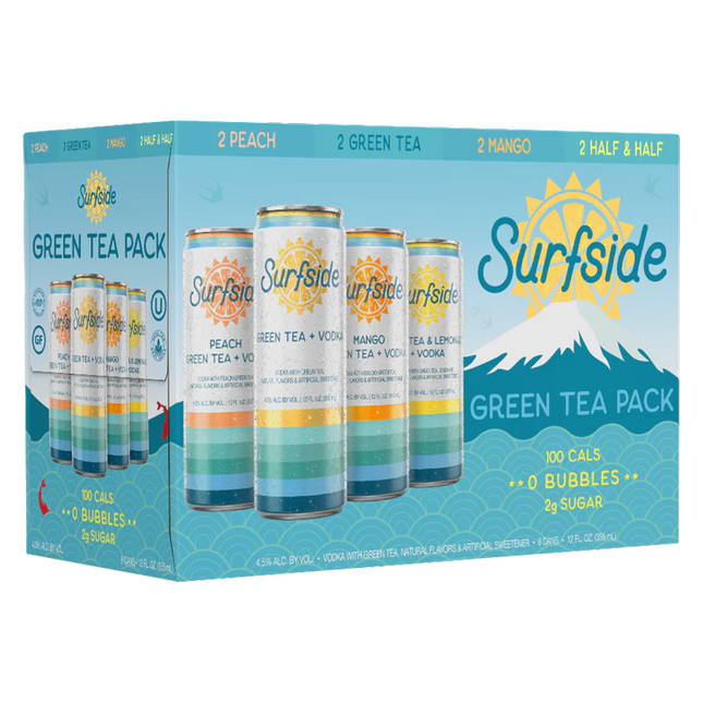 SURFSIDE GREEN TEA 8PK 12OZ CAN