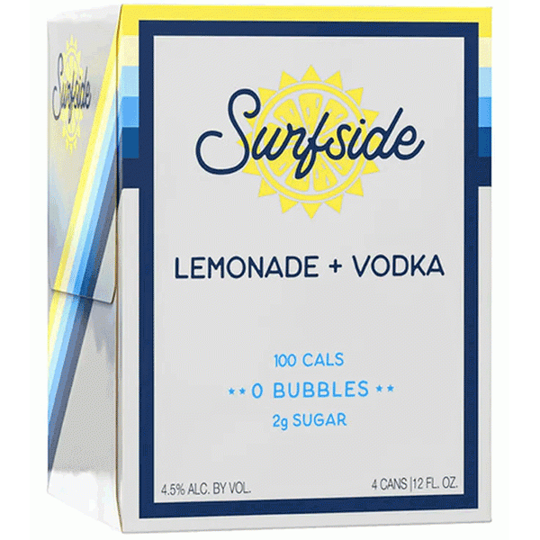 SURFSIDE LEMON+VODKA 4PK 12OZ CAN
