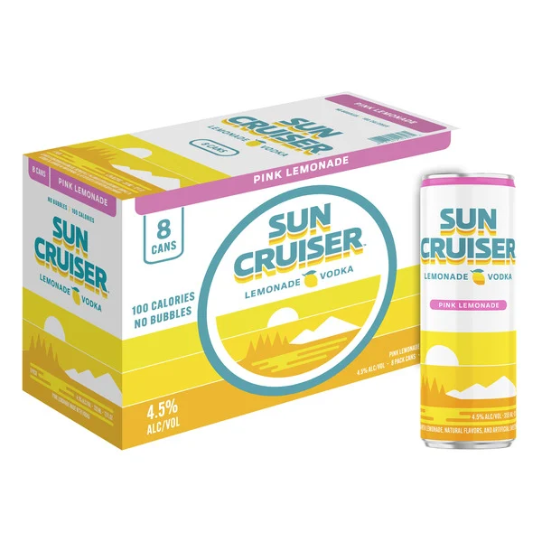 SUN CRUISER PINK LEMONADE 8PK 12OZ CAN