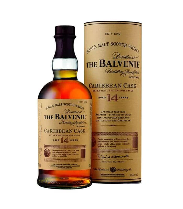 BALVENIE CARIBBEAN CASK-14 YR 86 Proof 750 ml
