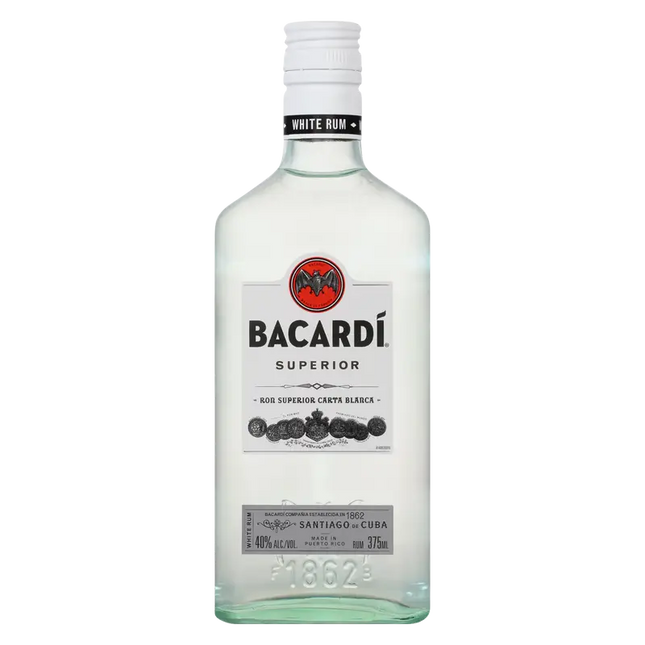 BACARDI SUPERIOR (P R) 80 Proof 375 ml