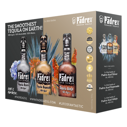 PADRE AZUL SUP PRE VARIETY 3PK 80 Proof 50 ml