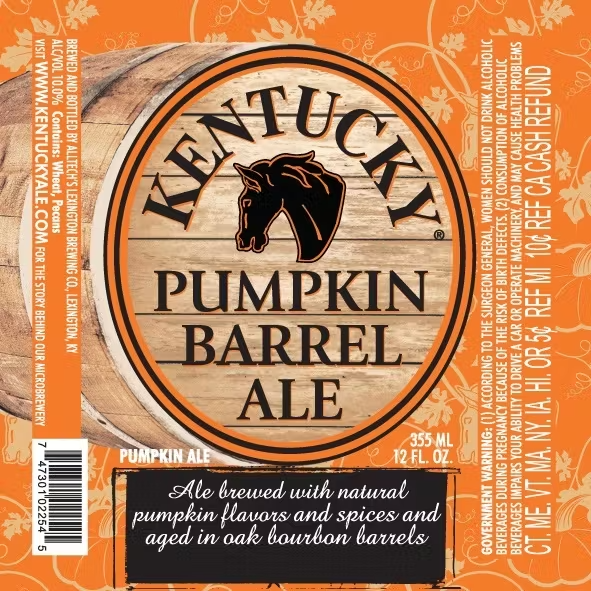 KENTUCKY PUMPKIN BARREL ALE 1/6 BARREL KEG