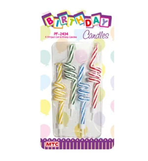 BIRTHDAY CANDLES STRIPED
