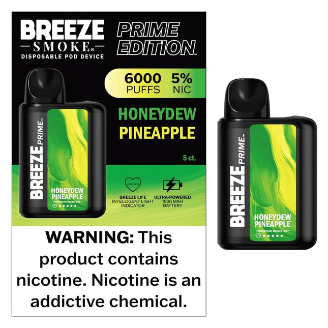 BREEZE HONEYDEW PINEAPPLE 6000 PUFFS