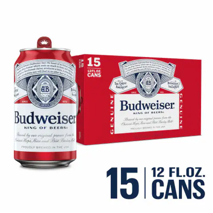 Budweiser 15 Can 12oz