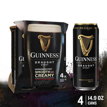 GUINNESS DRAUGHT STOUT SMOOTH CREAMY 4PK