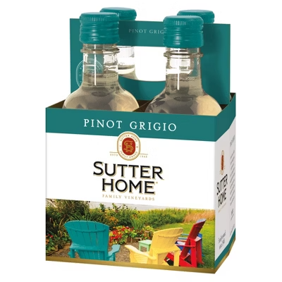 SUTTER HOME PINOT GRIGIO 187ML 4PK