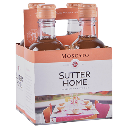 SUTTER HOME MOSCATO 4PK 187ML