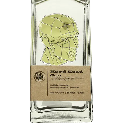 DETROIT CITY HARD HEAD GIN 750ML 88 PROOF