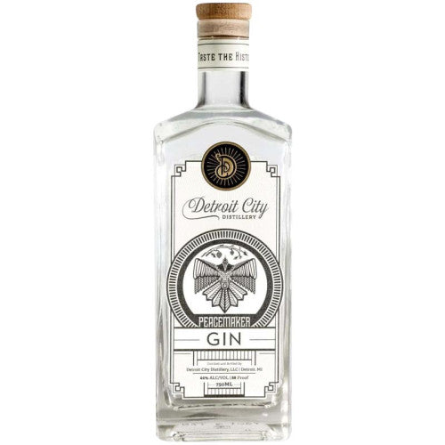 DETROIT CITY PEACEMAKER GIN 88 Proof 750 ml