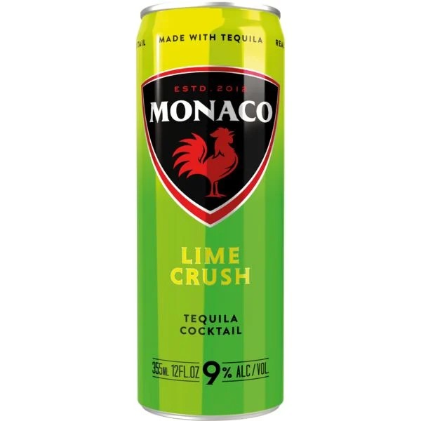 MONACO TEQUILA LIME 9% Alc 12OZ
