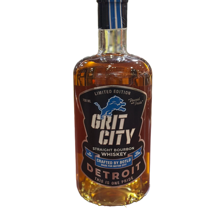 GRIT CITY BOURBON DETROIT LIONS 750ML 86 PROOF
