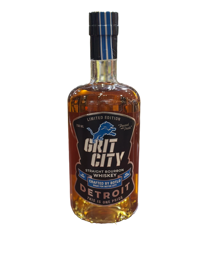 GRIT CITY BOURBON DETROIT LIONS 750ML 86 PROOF
