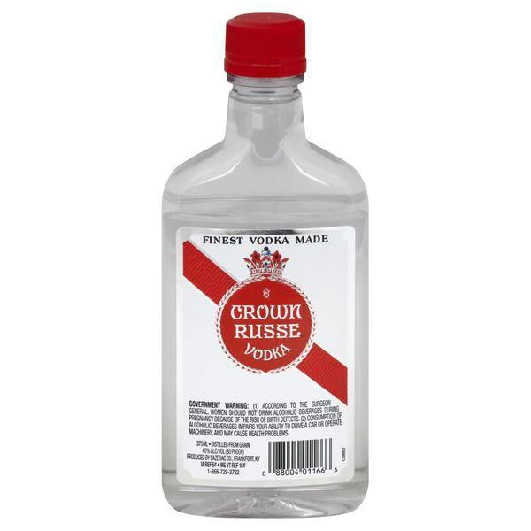 CROWN RUSSE VODKA PL 80 Proof 200 ml