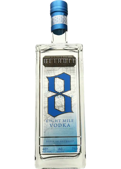DETROIT 8 MILE VODKA 80 Proof 750 ml