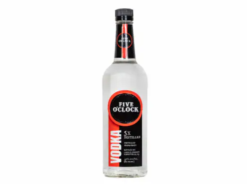 FIVE O'CLOCK VODKA 80 Proof 750 ml