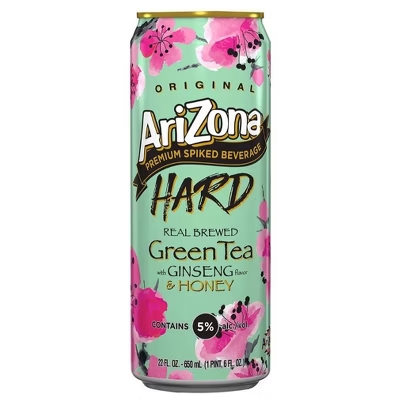 ARIZONA GREEN HARD TEA 1PK 22OZ