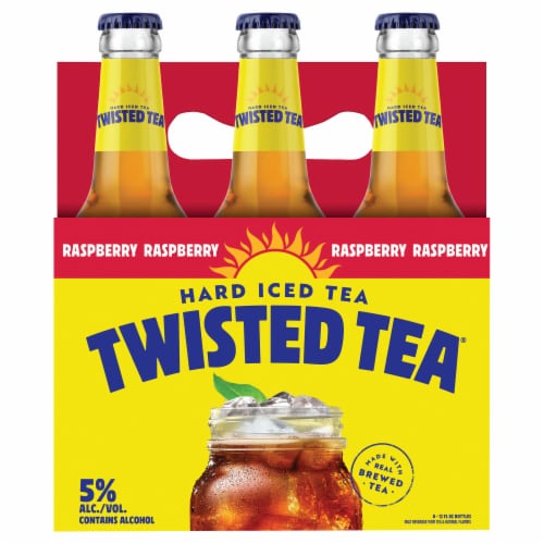TWISTED TEA RASPBERRY 6PK 12OZ BOTTLE
