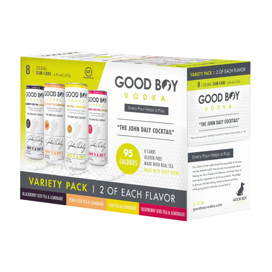 GOOD BOY VODKA JOHN DALY VARIETY TEA 8PK