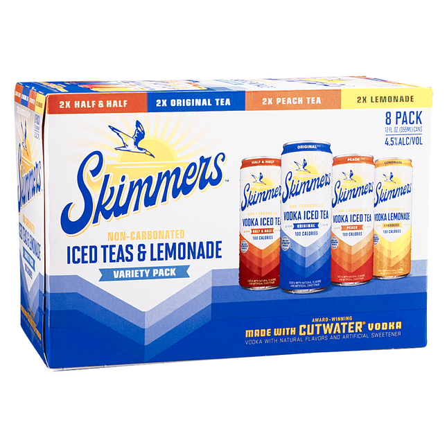 SKIMMERS VODKA TEA VARIETY 8PK CAN