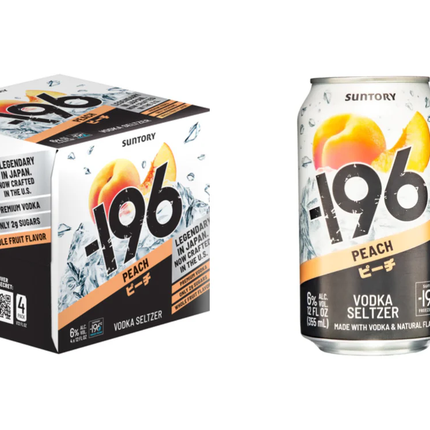 196 SUNTORY PEACH VODKA SELTZER 4PK 355ML CAN
