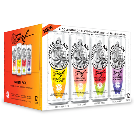 WHITE CLAW SURF VARIETY 12PK 12OZ SLIM CAN