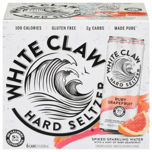 WHITE CLAW RUBY GRAPEFRUIT 6PK 12OZ SLIM CAN