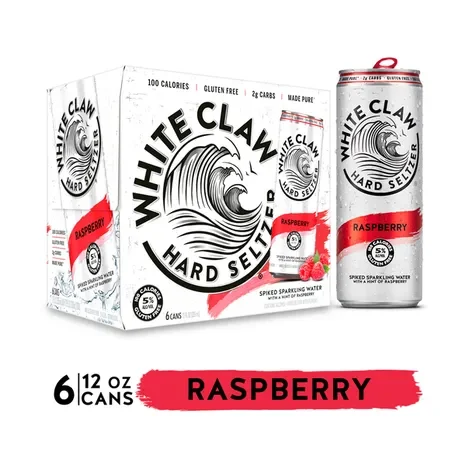 WHITE CLAW RASPBERRY 6PK 12OZ SLIM CAN