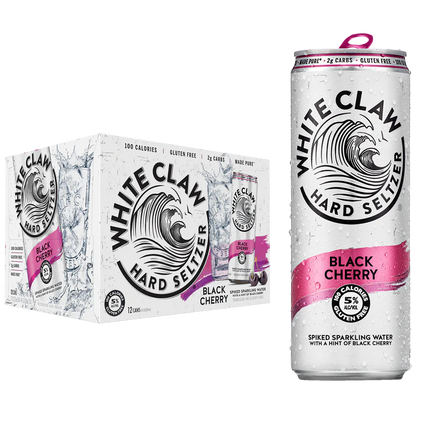 WHITE CLAW BLACK CHERRY 12PK 12OZ SLIM CAN