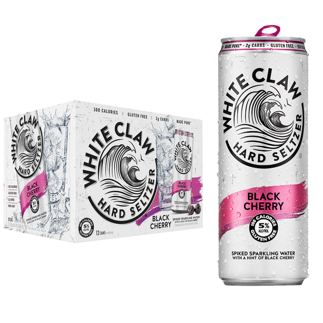 WHITE CLAW BLACK CHERRY 12PK 12OZ SLIM CAN