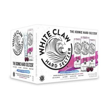 WHITE CLAW BLACK CHERRY 12PK 12OZ SLIM CAN