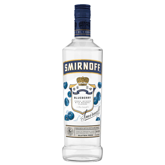 SMIRNOFF BLUEBERRY 70 Proof 750 ml