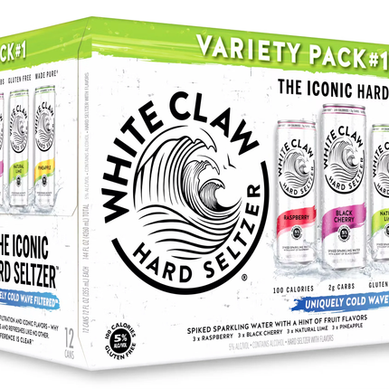 WHITE CLAW #1  VARIETY 12PK 12OZ