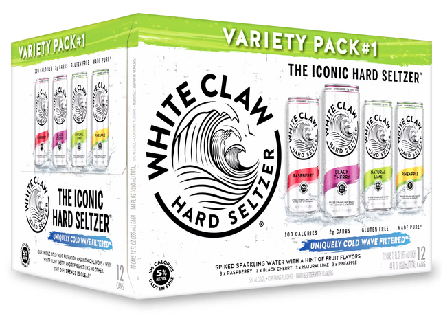 WHITE CLAW #1  VARIETY 12PK 12OZ