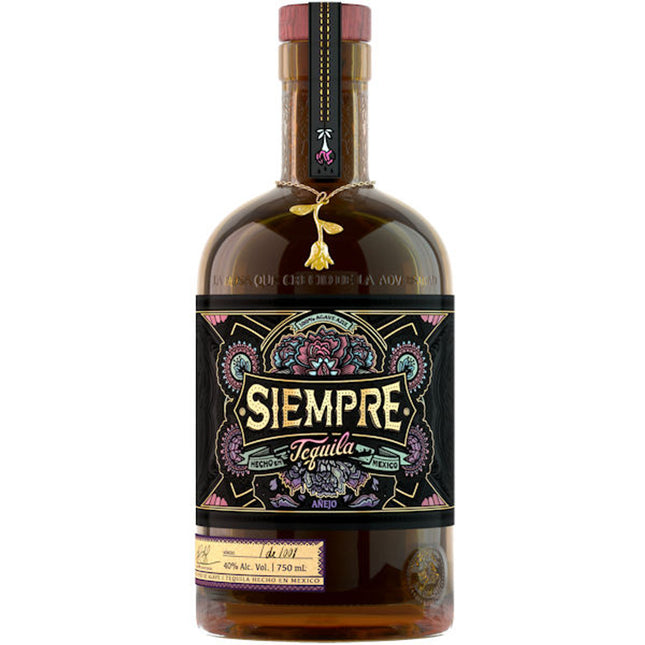 SIEMPRE TEQUILA ANEJO 80 Proof 750 ml