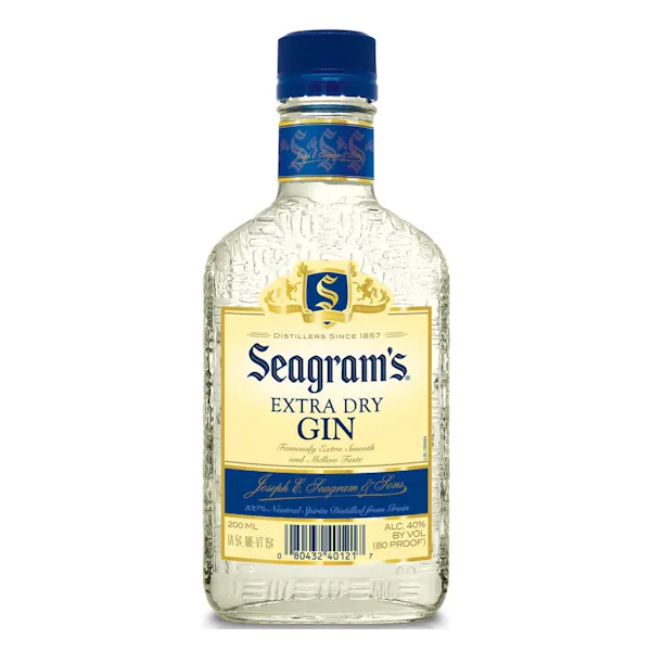 SEAGRAM'S EXTRA DRY 80 Proof 200 ml