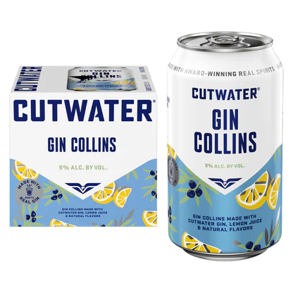 CUTWATER GIN COLLINS 4PK 12OZ CAN