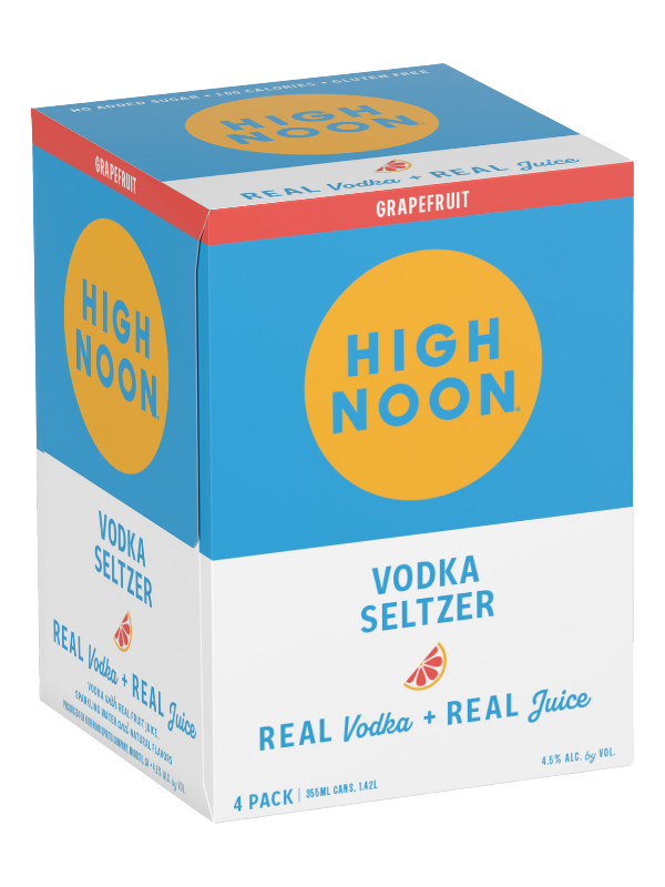 HIGHNOON GRAPEFRUIT VODKA HARD SELTZER 4PK