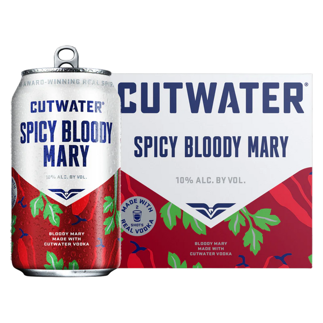 Cutwater Spicy Bloody Mary – 4-Pack 12oz Cans – Wine barrel Plus