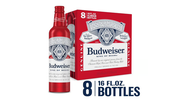 Budweiser 8 16oz Alum Bottle