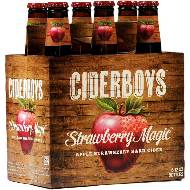 CIDERBOYS STRAWBERRY MAGIC CIDER 6PK 12OZ BOTTLES