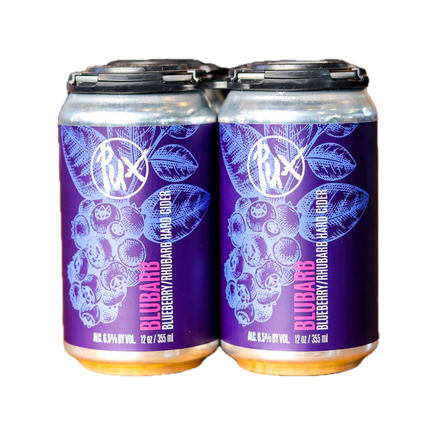 PUX BLUBARB BLUEBERRY /RHUBARB 4PK 12OZ CAN CIDER