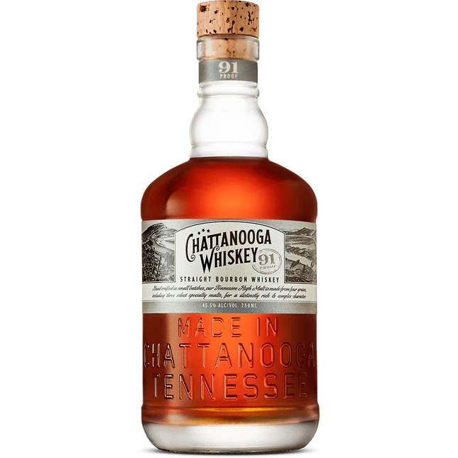 Chattanooga Whiskey 91 Proof – 750 ml Tennessee High‑Malt Bourbon